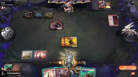 Watch MTG Arena Video Replay - Boros Aggro by MTGBudgetBrew VS Rakdos Midrange by Wolf - Historic Play