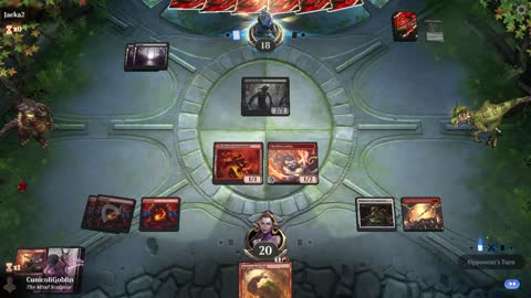 Watch MTG Arena Video Replay - Mono Red Aggro by CunicoliGoblin VS Rakdos Aggro by Jaeka2 - MWM Historic Pauper