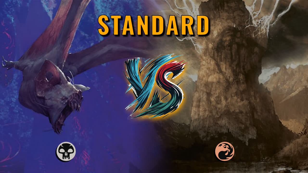 Watch MTG Arena Standard Video - Mono Black Midrange by Yhwach VS Mono Red Aggro by J0hnnY - 1b0c04