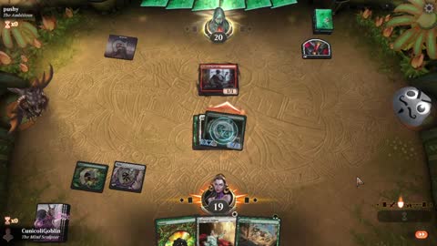 Watch MTG Arena Video Replay - Selesnya Midrange by CunicoliGoblin VS Mono Red Aggro by pushy - MWM Historic Pauper