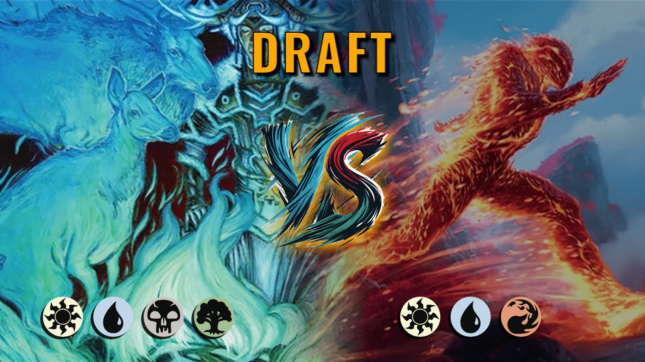Watch MTG Arena Draft Video - WUBG Midrange by saitama VS Jeskai Midrange by talas_engineer - 6de464