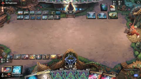 Watch MTG Arena Video Replay - Jeskai Control by DamienF16 VS Bant Control by MrPigglysama - Traditional Standard Ranked