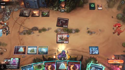 Watch MTG Arena Video Replay - Izzet Midrange by CunicoliGoblin VS Mono Red Aggro by toush - Standard Event