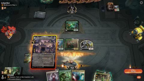 Watch MTG Arena Video Replay - Emmara, Voice of the Conclave by saitama VS Mythweaver Poq by LeGurther - Historic Brawl