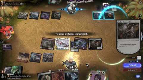 Watch MTG Arena Video Replay - Satya, Aetherflux Genius by saitama VS Atraxa, Grand Unifier by Nivis - Historic Brawl
