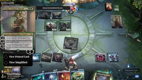 Watch MTG Arena Video Replay - The Ancient One by Warped Concept VS Jenova, Ancient Calamity by DarkDreamsBR - Historic Brawl