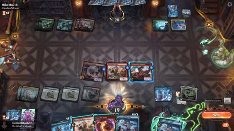 Watch MTG Arena Video Replay - Izzet Midrange by CunicoliGoblin VS Temur Control by MikeMo718 - Standard Event