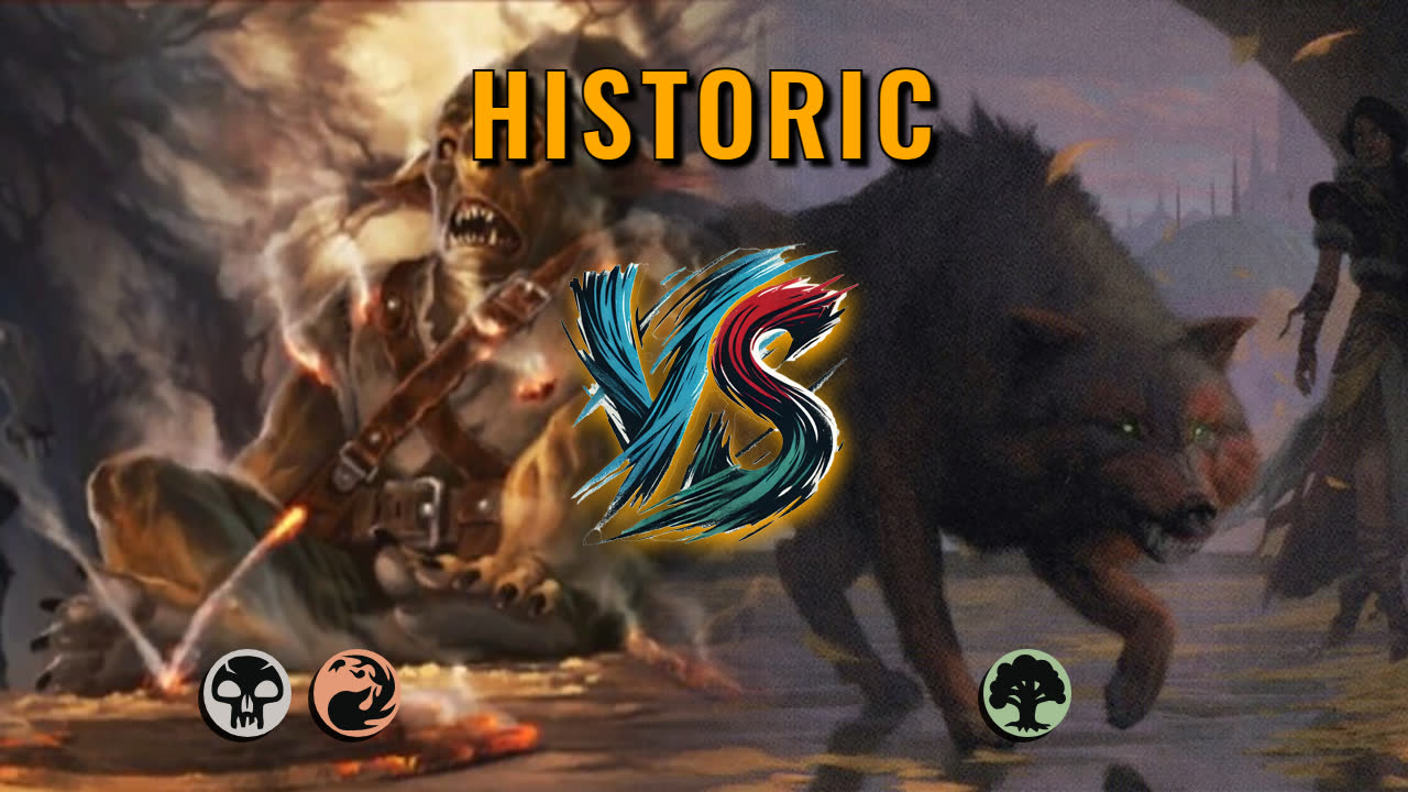 Watch MTG Arena Historic Video - Rakdos Aggro by CunicoliGoblin VS Mono Green Midrange by PentasAnonymous - 5daf8f