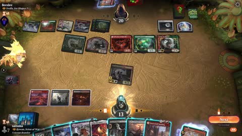 Watch MTG Arena Video Replay - Rowan, Scion of War by saitama VS Svella, Ice Shaper by Beeslee - Historic Brawl