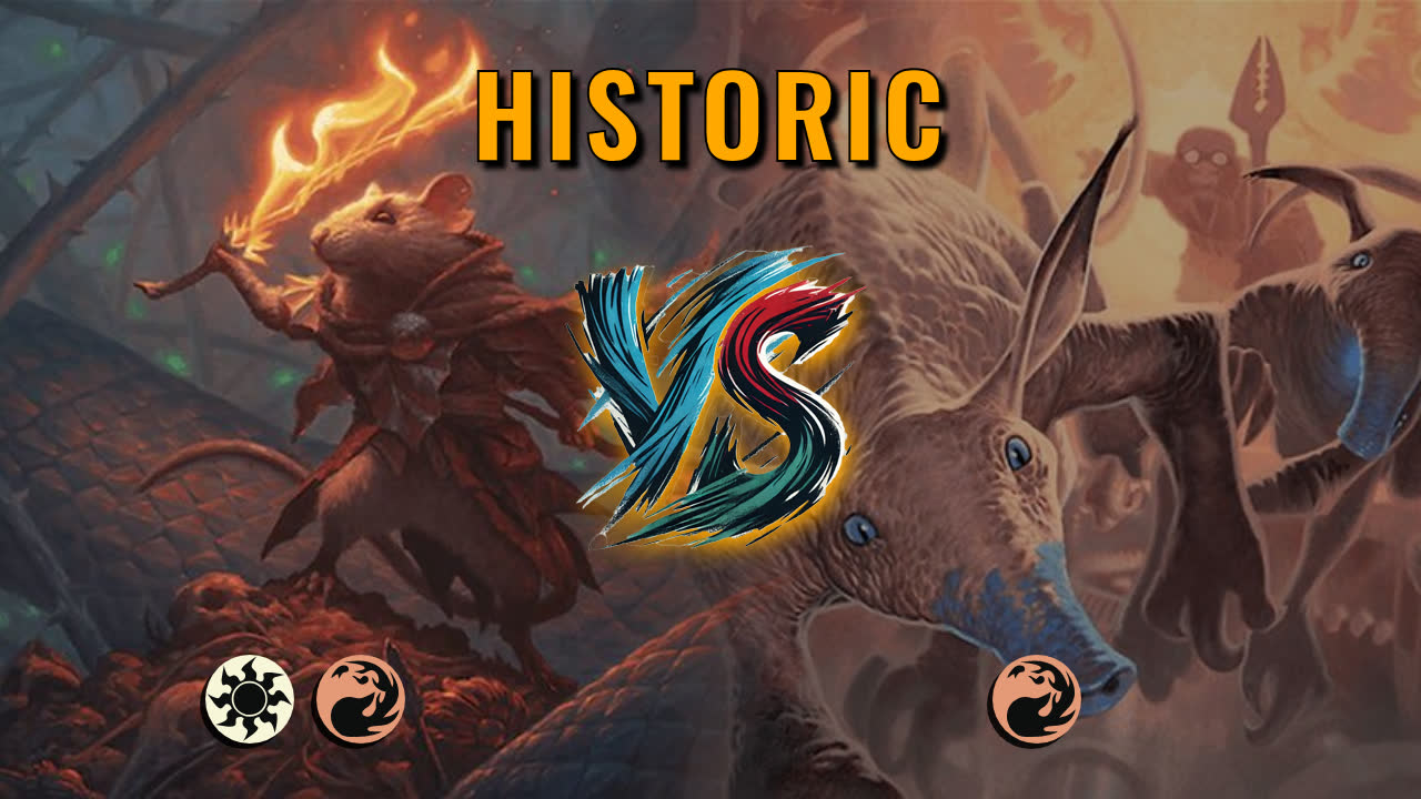 Watch MTG Arena Historic Video - Boros Aggro by MTGBudgetBrew VS Mono Red Aggro by Skeletordiablo  - 7237b7