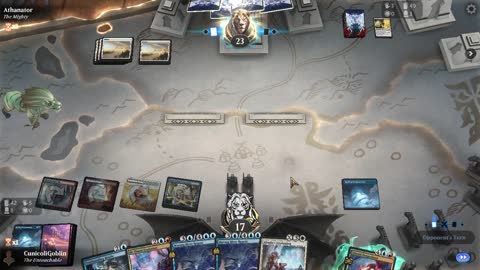 Watch MTG Arena Video Replay - Jeskai Midrange by CunicoliGoblin VS Mono White Aggro by Athanator - Alchemy Play