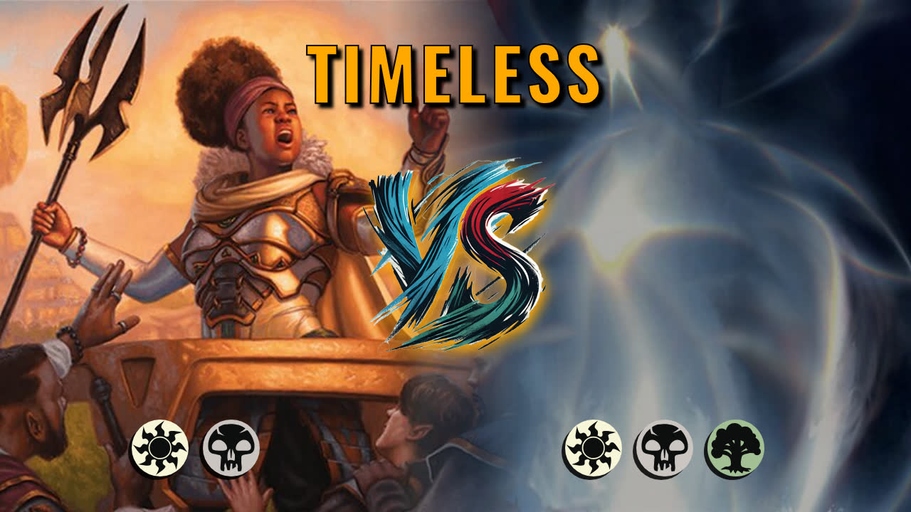 Watch MTG Arena Timeless Video - Orzhov Midrange by saitama VS Abzan Midrange by rinski - 262591