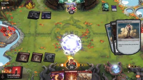 Watch MTG Arena Video Replay - Mono Red Midrange by CunicoliGoblin VS Mono Black Midrange by Dampylle - Standard Play