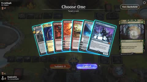 Watch MTG Arena Video Replay - Grixis Midrange by DamienF16 VS UBRG Control by WyrmMagik - Chromatic Cube Draft