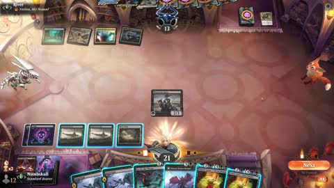 Watch MTG Arena Video Replay - Mono Black Midrange by Numbskull VS 5 Color Control by River - Traditional Pioneer Ranked