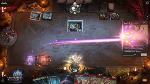 Watch MTG Arena Video Replay - Rakdos Aggro by CunicoliGoblin VS Dimir Midrange by xCaah - Traditional Historic Play