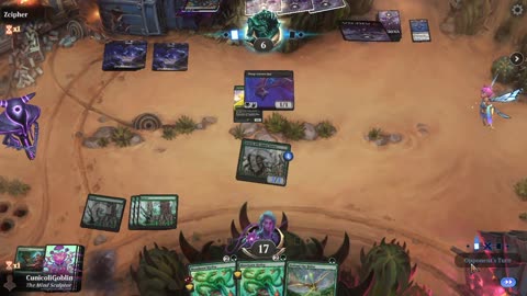Watch MTG Arena Video Replay - Mono Green Aggro by CunicoliGoblin VS Mono Black Aggro by Zcipher - Standard Play