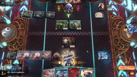 Watch MTG Arena Video Replay - Izzet Midrange by Hawk Atankewo VS Simic Aggro by Glitching - Traditional Standard Ranked