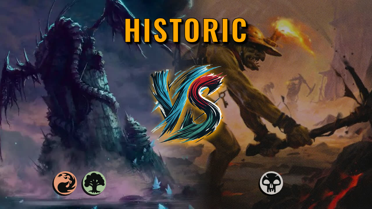 Watch MTG Arena Historic Video - Gruul Aggro by CunicoliGoblin VS Mono Black Control by JWilson1091 - 4f45cc