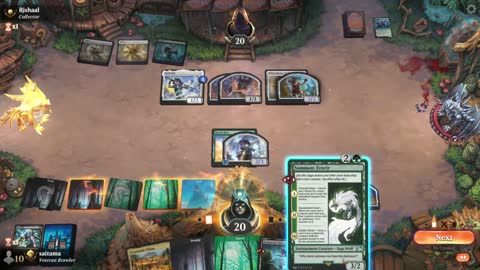 Watch MTG Arena Video Replay - Sultai Midrange by saitama VS Selesnya Aggro by Rishaal - Premier Draft
