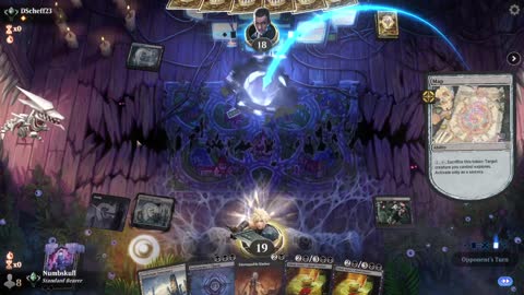 Watch MTG Arena Video Replay - Mono Black Aggro by Numbskull VS Dimir Midrange by DScheff23 - Traditional Standard Ranked