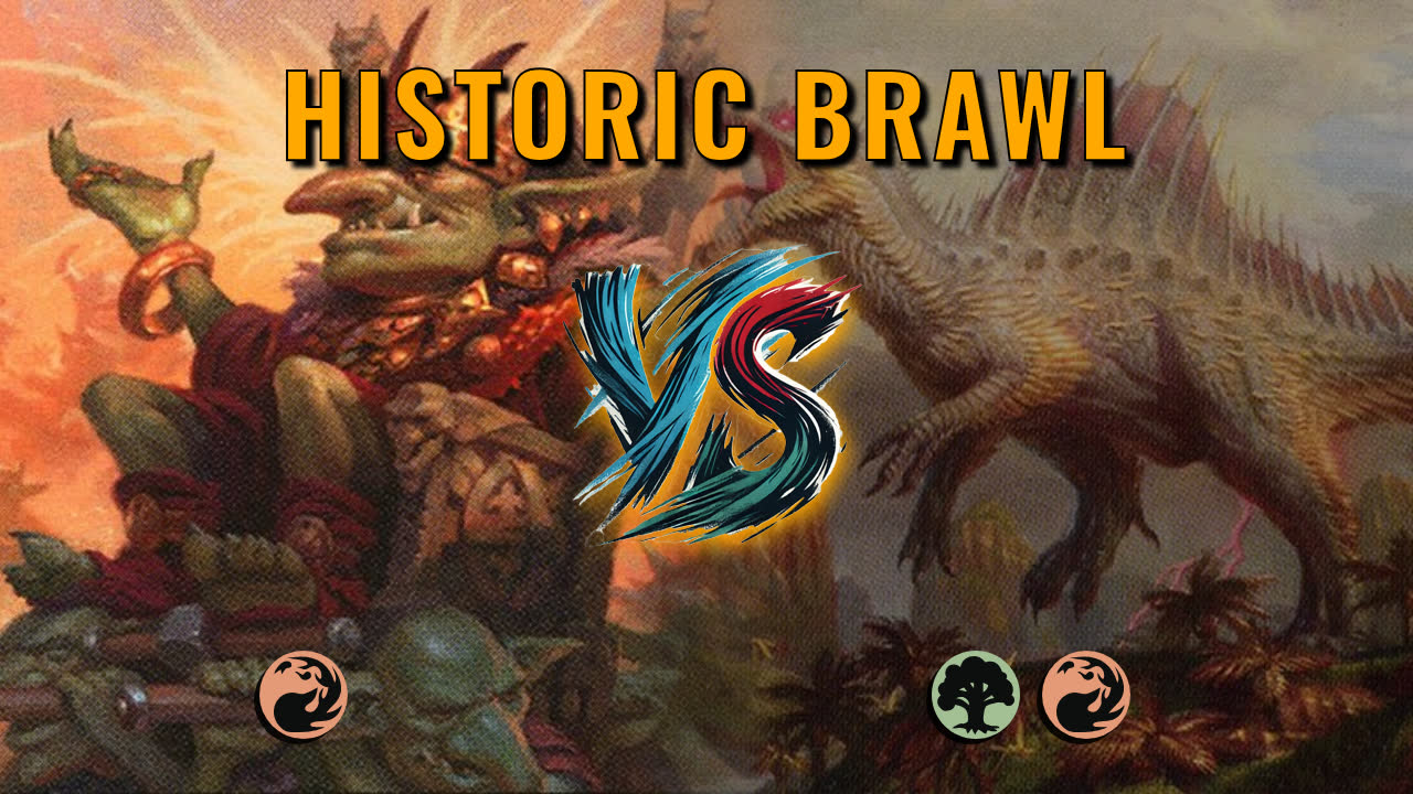 Watch MTG Arena Historic Brawl Video - Muxus, Goblin Grandee by CunicoliGoblin VS Etali, Primal Conqueror by brazzy - e5047d