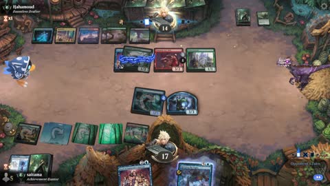 Watch MTG Arena Video Replay - Bant Midrange by saitama VS UBRG Midrange by Hahamoud - Premier Draft
