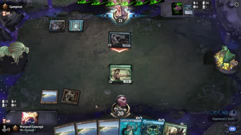Watch MTG Arena Video Replay - Bant Midrange by Warped Concept VS Esper Aggro by Gangoon - Premier Draft