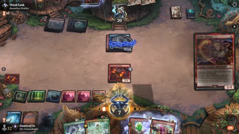 Watch MTG Arena Video Replay - Temur Midrange by DamienF16 VS Rakdos Midrange by ThinkTank - Premier Draft