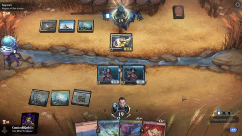 Watch MTG Arena Video Replay - Izzet Midrange by CunicoliGoblin VS 5 Color Aggro by fuyowi - Alchemy Event