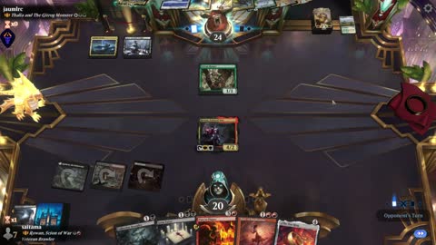 Watch MTG Arena Video Replay - Rowan, Scion of War by saitama VS Thalia and The Gitrog Monster by jaumlrc - Historic Brawl