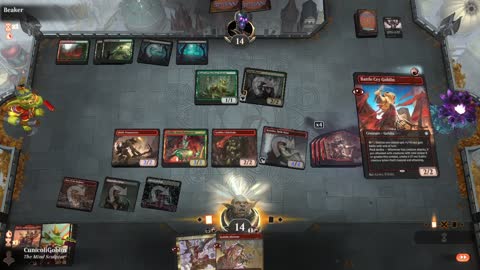 Watch MTG Arena Video Replay - Jund Aggro by CunicoliGoblin VS Jund Midrange by Beaker - Traditional Historic Play