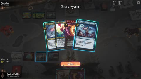 Watch MTG Arena Video Replay - Izzet Midrange by CunicoliGoblin VS Dimir Midrange by Anayelala - Standard Play