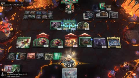 Watch MTG Arena Video Replay - Slimefoot and Squee by saitama VS Lumra, Bellow of the Woods by ginja - Historic Brawl