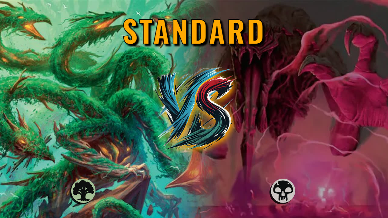 Watch MTG Arena Standard Video - Mono Green Aggro by utku VS Mono Black Aggro by SilverFoxx - dfd78c