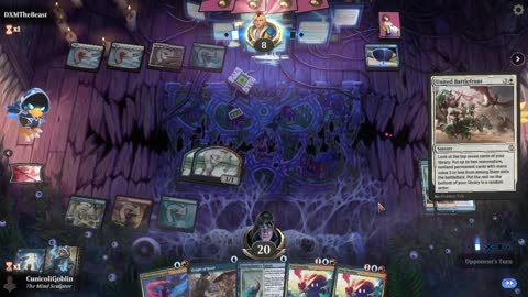 Watch MTG Arena Video Replay - Izzet Midrange by CunicoliGoblin VS Bant Midrange by DXMTheBeast - Alchemy Play