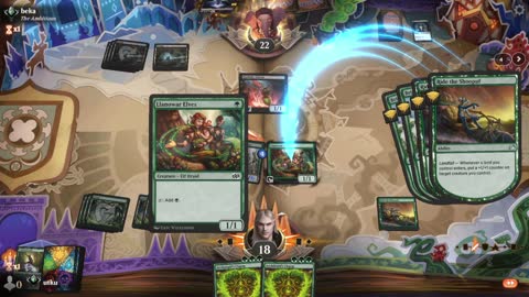 Watch MTG Arena Video Replay - Mono Green Aggro by utku VS Mono Black Midrange by beka - Standard Ranked