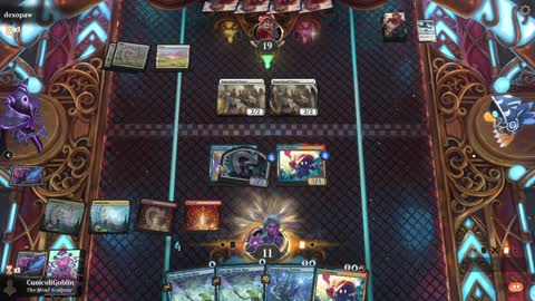 Watch MTG Arena Video Replay - Izzet Aggro by CunicoliGoblin VS Mono White Aggro by dexopaw - Alchemy Play