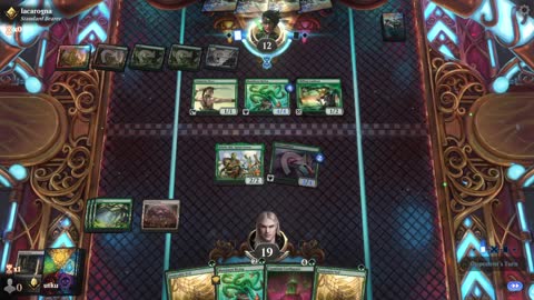 Watch MTG Arena Video Replay - Mono Green Aggro by utku VS Temur Midrange by lacarogna - Standard Ranked