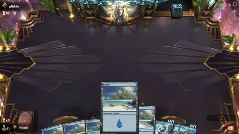 Watch MTG Arena Video Replay - Mono Blue Midrange by Nicole VS Mono White Aggro by pliskin - Pioneer Ranked