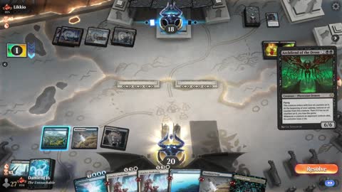 Watch MTG Arena Video Replay - Azorius Midrange by DamienF16 VS Mono Black Midrange by Likkio - Traditional Standard Ranked