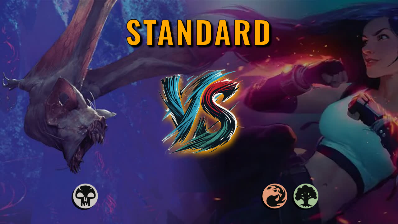 Watch MTG Arena Standard Video - Mono Black Aggro by Numbskull VS Gruul Aggro by Chris_the_Hammer - 3496dc