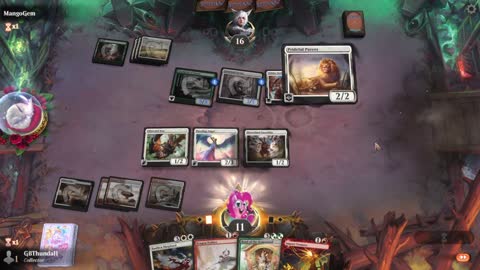 Watch MTG Arena Video Replay - Mardu Midrange by GBThundaII VS Abzan Midrange by MangoGem - MWM Standard Pauper