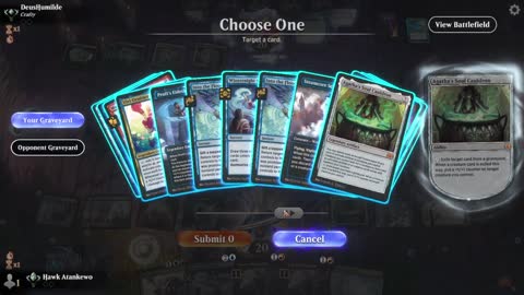 Watch MTG Arena Video Replay - Izzet Midrange by Hawk Atankewo VS Esper Midrange by DeusHumilde - Traditional Standard Ranked