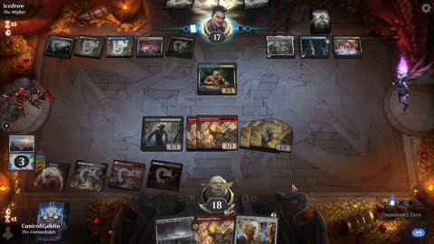 Watch MTG Arena Video Replay - Rakdos Aggro by CunicoliGoblin VS Dimir Control by Icedrow - Traditional Historic Play