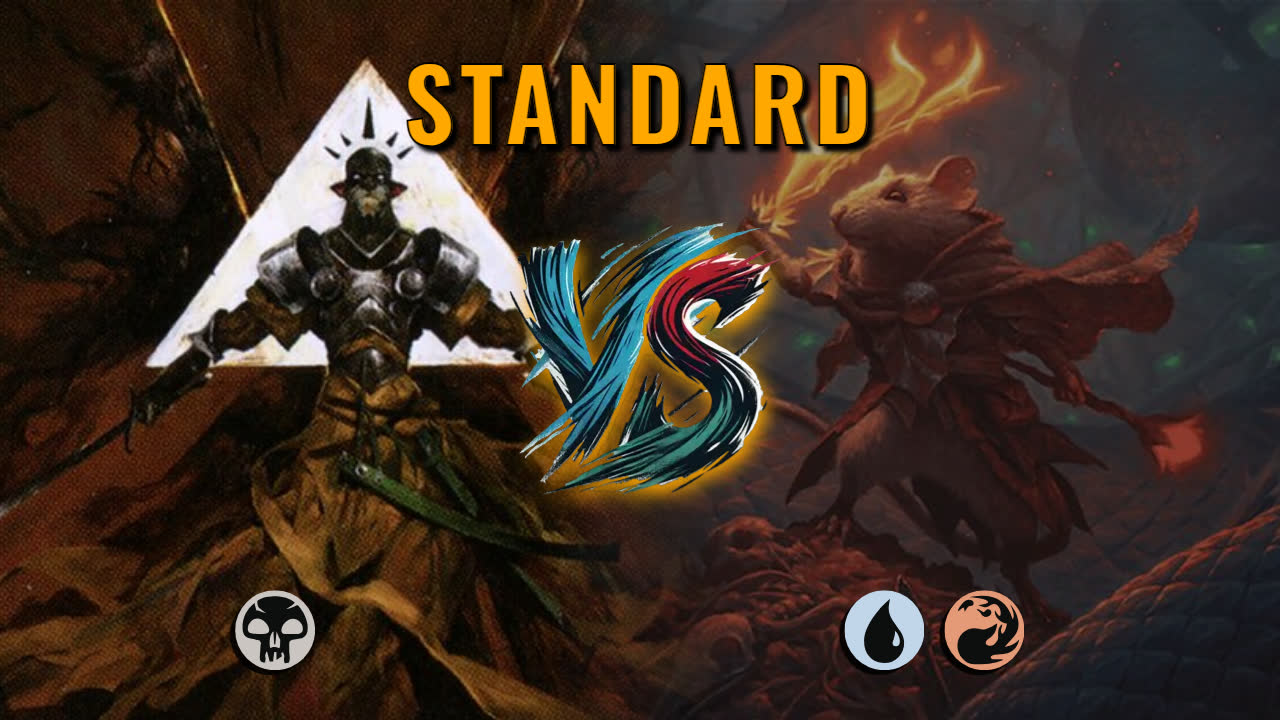 Watch MTG Arena Standard Video - Mono Black Midrange by Yhwach VS Izzet Aggro by Smiley - 25551e