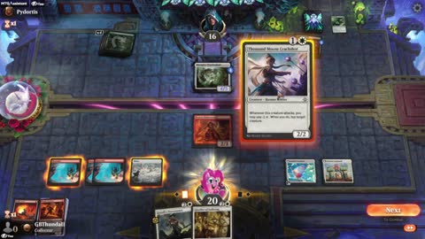 Watch MTG Arena Video Replay - Boros Midrange by GBThundaII VS Mono Green Midrange by Pydortis - Quick Draft