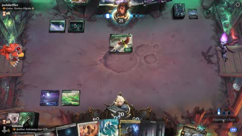Watch MTG Arena Video Replay - Raffine, Scheming Seer by saitama VS Golos, Tireless Pilgrim by joelsheffler - Historic Brawl