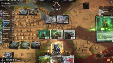 Watch MTG Arena Video Replay - Selesnya Aggro by molituselgran VS Azorius Midrange by BeardDadJoe - Pioneer Play