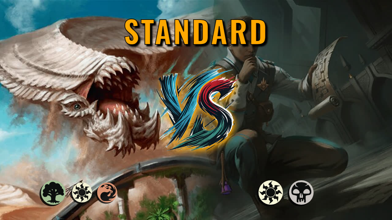 Watch MTG Arena Standard Video - Mono Green Midrange by CunicoliGoblin VS Orzhov Midrange by GoldenStreaker - 39e346